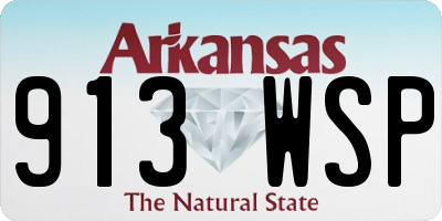 AR license plate 913WSP