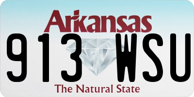 AR license plate 913WSU