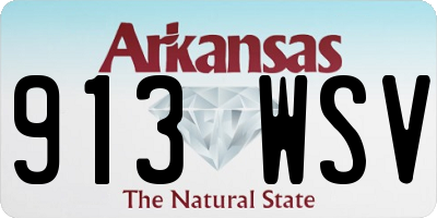 AR license plate 913WSV