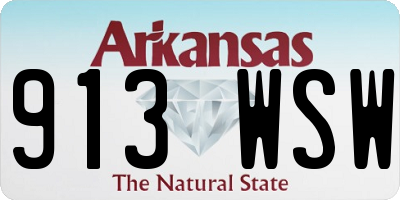 AR license plate 913WSW
