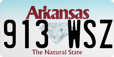 AR license plate 913WSZ