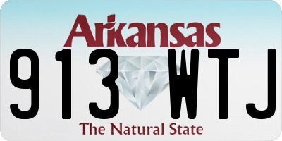 AR license plate 913WTJ