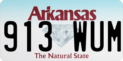 AR license plate 913WUM