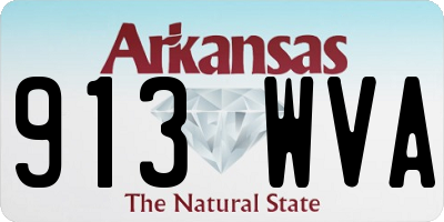 AR license plate 913WVA