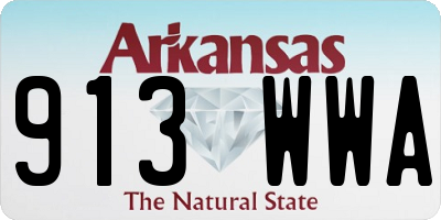 AR license plate 913WWA