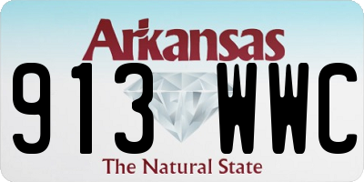 AR license plate 913WWC