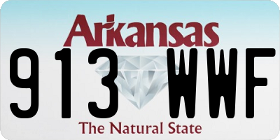 AR license plate 913WWF