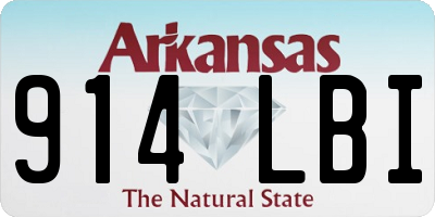 AR license plate 914LBI