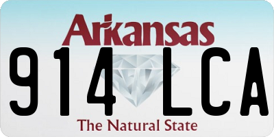 AR license plate 914LCA
