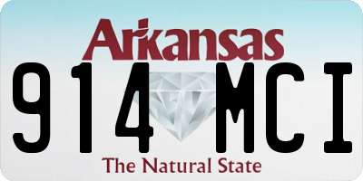 AR license plate 914MCI