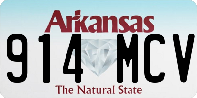 AR license plate 914MCV