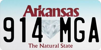 AR license plate 914MGA