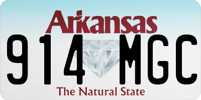 AR license plate 914MGC