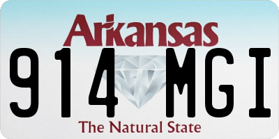 AR license plate 914MGI