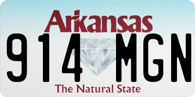 AR license plate 914MGN