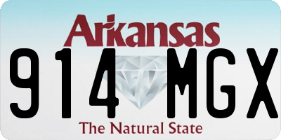 AR license plate 914MGX