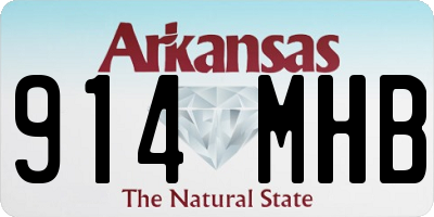 AR license plate 914MHB