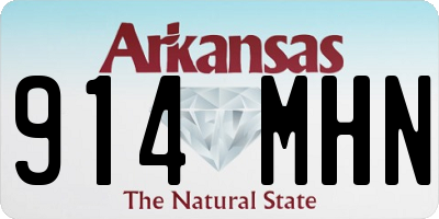 AR license plate 914MHN
