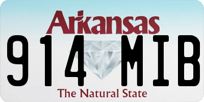 AR license plate 914MIB