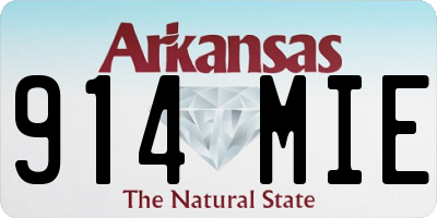 AR license plate 914MIE