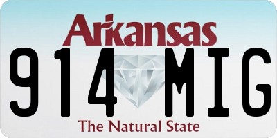 AR license plate 914MIG