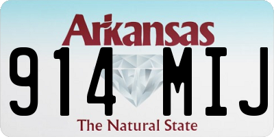 AR license plate 914MIJ