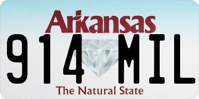 AR license plate 914MIL