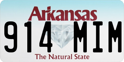 AR license plate 914MIM