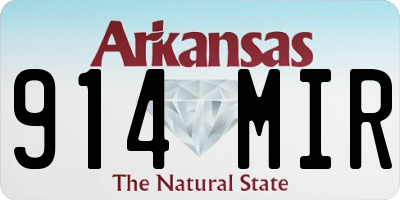 AR license plate 914MIR