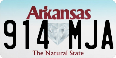 AR license plate 914MJA