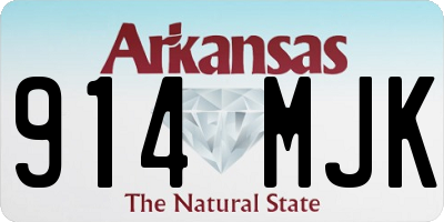 AR license plate 914MJK