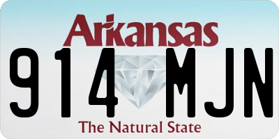 AR license plate 914MJN