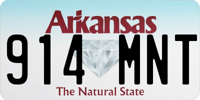 AR license plate 914MNT