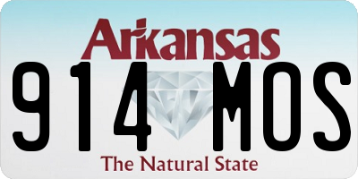 AR license plate 914MOS