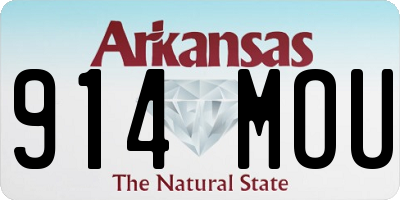AR license plate 914MOU