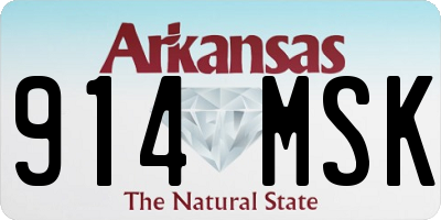 AR license plate 914MSK