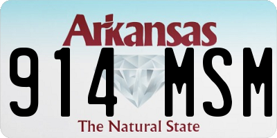 AR license plate 914MSM