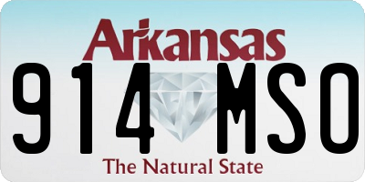 AR license plate 914MSO