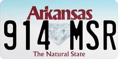 AR license plate 914MSR
