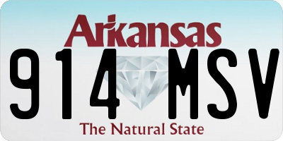 AR license plate 914MSV