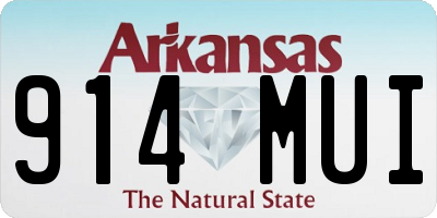 AR license plate 914MUI