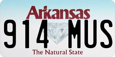 AR license plate 914MUS
