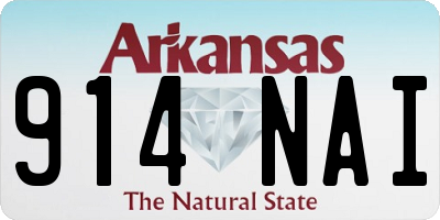 AR license plate 914NAI