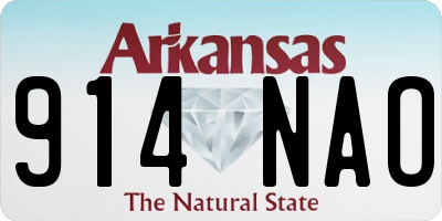 AR license plate 914NAO