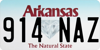 AR license plate 914NAZ
