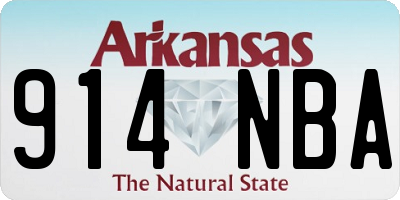 AR license plate 914NBA