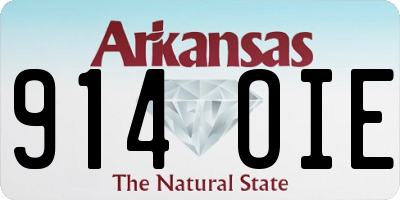 AR license plate 914OIE