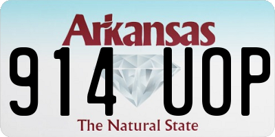 AR license plate 914UOP
