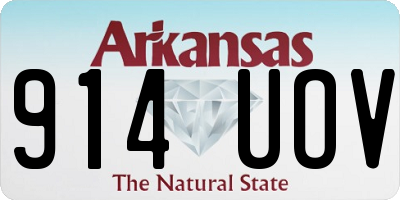 AR license plate 914UOV