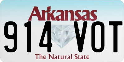 AR license plate 914VOT